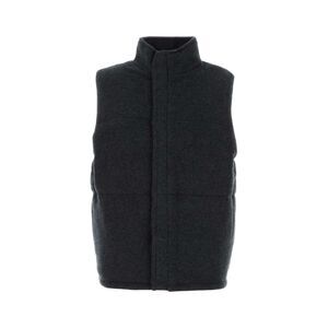 Le Kasha Men Charcoal Cashmere Vest